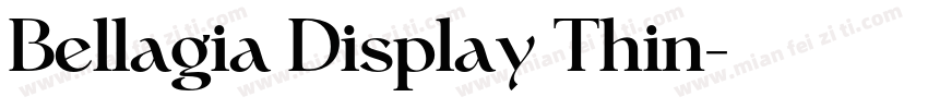 Bellagia Display Thin字体转换